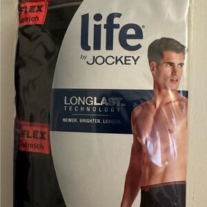 Jockey Life Men's Black Boxer Briefs size large